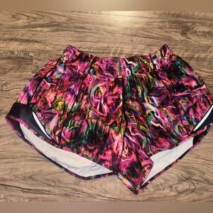 lululemon athletica Pink Multicolor Printed Running Shorts